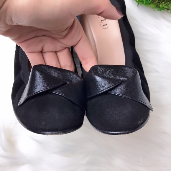 ANYI LU Rose Wedges Pump Black Suede - Picture 4 of 7